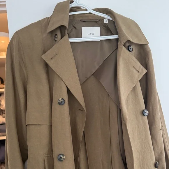 Olive Green Wilfred Phase Trench Coat - Picture 3 of 4